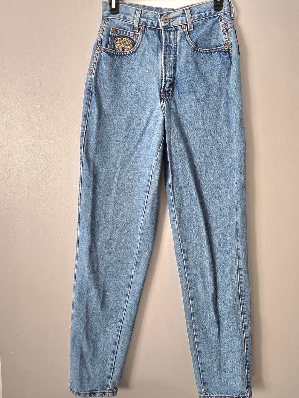 Vintage 90s Mocassino Manager High Waisted Mom Jeans Tapered Leg Made in Canada